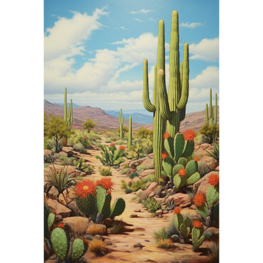 Saguaro Cactus Oil canvas